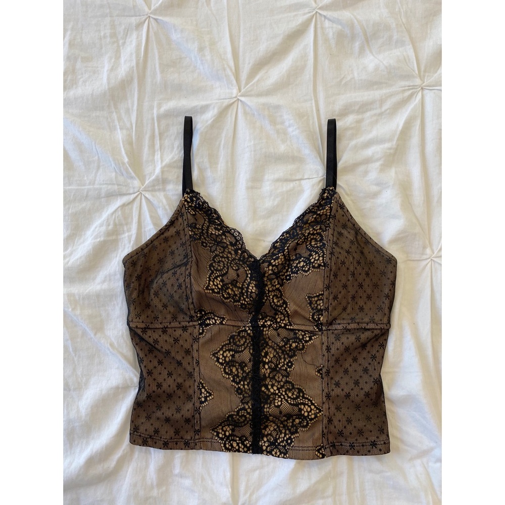 Cropped Lingerie Tank Top